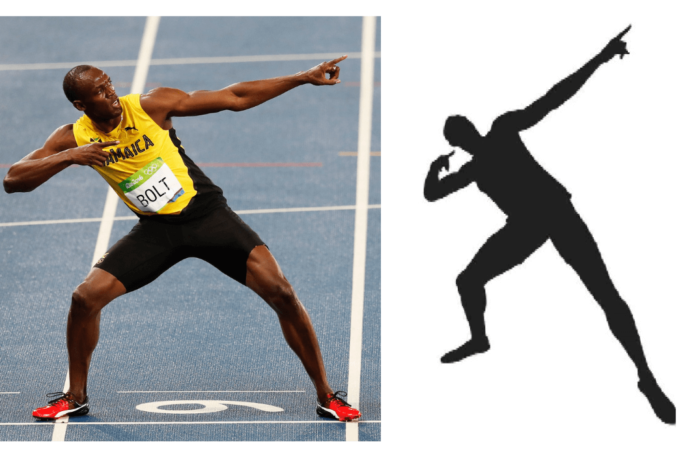 Gebarenmerk Usain Bolt